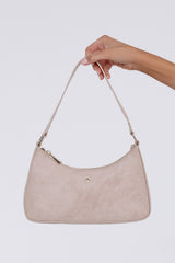Josee Shoulder Bag Almond Suede Gold