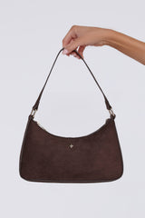 Josee Shoulder Bag Espresso Suede