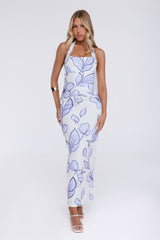 It Girl Moves Halter Maxi Dress White