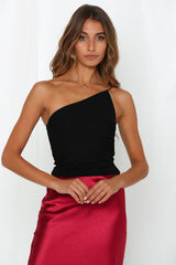 Can't Do It Solo Crop Top Black