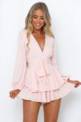 Must Be Lonely Now Romper Baby Pink