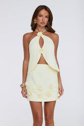 Aurora Jasmine Halter Top Lemon