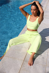 From The Sea Linen Pants Yellow