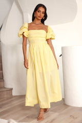 Birthday Picnic Maxi Dress Yellow