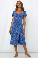 Gonna Break Every Rule Midi Dress Royal Blue
