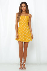 Glass Chandelier Dress Mustard
