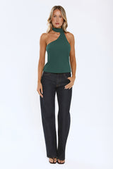 Enter In Style Crop Top Forest Green