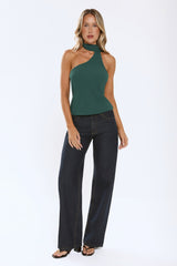 Enter In Style Crop Top Forest Green