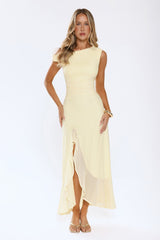 Darling At Dusk Long Sleeve Maxi Dress Yellow