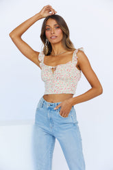 Old School Lover Crop Pink