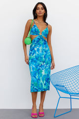 Passionate Hymns Midi Dress Blue