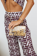 BILLINI Bowie Clear Clutch Bag Gold