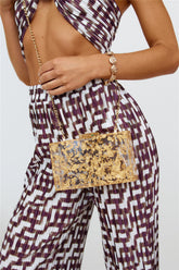 BILLINI Bowie Clear Clutch Bag Gold