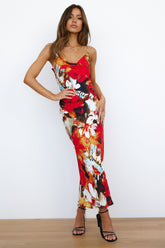C/MEO ADORE YOU MIDI DRESS MIAMI FLORAL