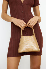 BILLINI Clover Shoulder Bag Light Clay Patent Croc
