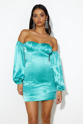 Luxe Look Mini Dress Teal