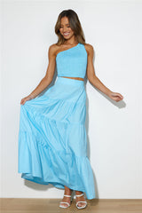 Lover Of Summer Maxi Skirt Blue