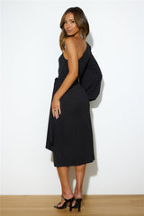 Feeling Snatched Midi Dress Black