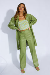 FINDERS KEEPERS Mia Pu Pants Khaki