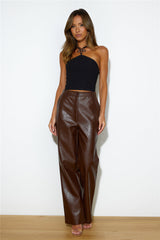 FINDERS KEEPERS Mia Pu Pants Chocolate