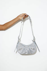 BILLINI Elly Shoulder Bag Silver Diamante