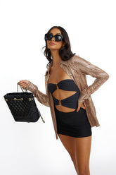 C/MEO COLLECTIVE After Dark Shirt Rose Gold