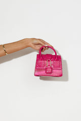 BILLINI Abby Handle Bag Wildberry Croc