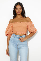 Cool Girl Like Me Crop Top Orange