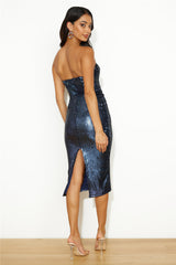 Goddess Energy Sequin Midi Dress Navy