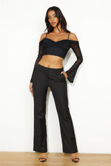 Dare To Be Different Crop Top Black