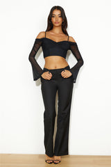 Dare To Be Different Crop Top Black