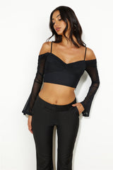 Dare To Be Different Crop Top Black