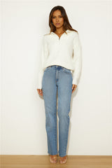 Frosty Days Knit Sweater White