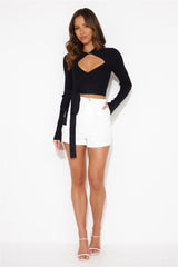Making Progress Crop Top Black