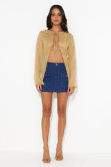 LIONESS Barely There Tie Top Sand