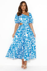 Location Wedding Midi Dress Blue