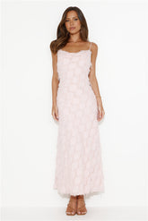 Never Unnoticed Cowl Neck Midi Dress Pink