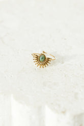 18k Gold Plated Glaring Sun Ring Gold