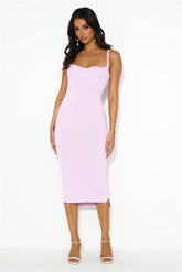 Beauty Of You Ribbed Midi Dress Lilac