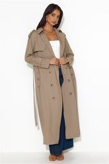 Into The Dark Trench Coat Tan