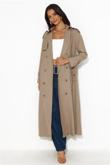 Into The Dark Trench Coat Tan