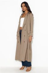 Into The Dark Trench Coat Tan
