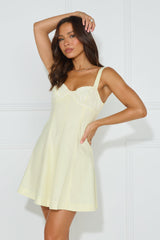Office Party Mini Dress Yellow