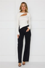Off To Work Long Sleeve Top Cream