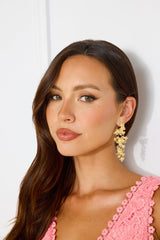 18k Gold Plated Lilly Valley Earrings Gold