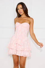 Empowered Essence Strapless Mini Dress Pink