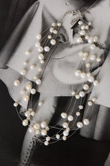 925 Silver Layla Freshwater Pearl Necklace Silver