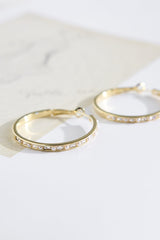 18k Gold Plated Dove Hoop Earrings Gold