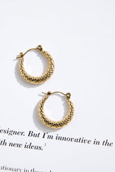 18k Gold Plated Ashanti Hoop Earrings Gold