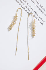 18k Gold Plated Embellish Earrings Gold